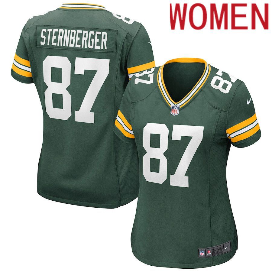 Women Green Bay Packers 87 Jace Sternberger Nike Green Game NFL Jersey